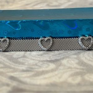 Silver Heart Bracelet Adjustable